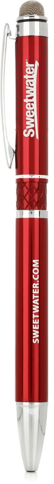 Sweetwater Retractable Ballpoint Logo Pen with Stylus - Red (5-pack) Bundle
