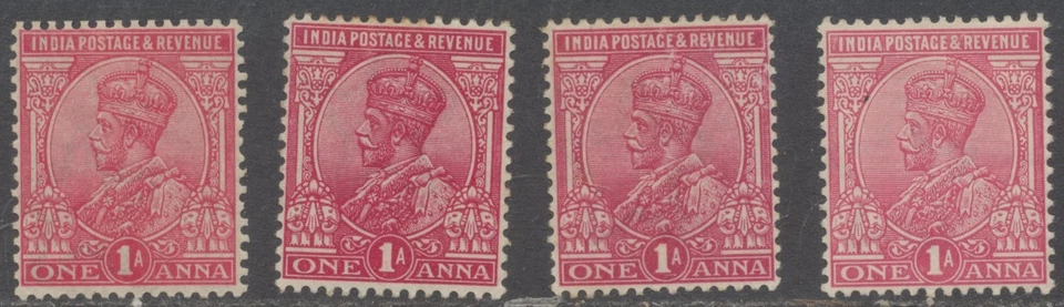 India Stamps 1911 0.5a + 1a set mint hinged SG155/6;159/162 CV £40.25 - Image 4 of 4