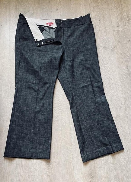 Women Monsoon Trousers Grey Viscose 44 / XXL