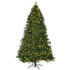 Costway COST00559 7.5Ft Pre-Lit PVC Artificial Christmas Tree Hinged w/ 400 LED