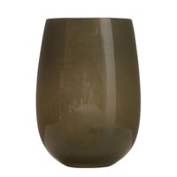 INNA-Glas Blumenvase Nigory, Aus Glas, OlivgrüN, 26Cm, Ø19Cm