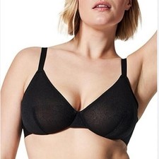 Spanx Size M A-C Cup Sheerflex Fit To You Bra Black 30071R