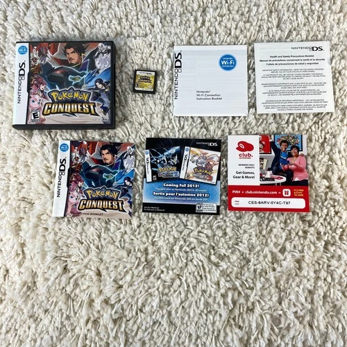 Pokemon Conquest (Nintendo DS, 2012) Authentic Complete CIB + Inserts Tested