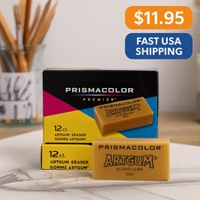 1 Pack Non-Abrasive Artgum Erasers for Sketching, Drawing & Pencil Cleaning