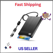 3.5 Inch USB Floppy Disk Reader for PC, Laptop Notebook - Brushed Texture