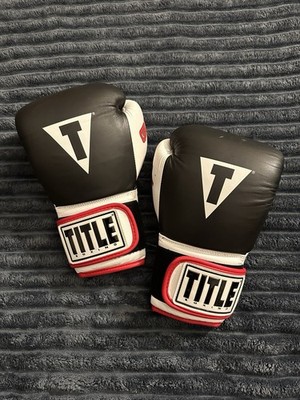 Title Boxing GEL Enforced Black Bag Gloves Large GFWG2 4 Wraps