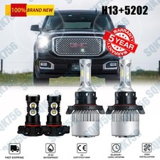 For Gmc Yukon Xl 1500 2500 2007-2014 Led Headlight Fog Light Kit Bulbs White For Gmc Yukon Xl 1500 2500 2007-2014 Led Headlight Fog Light Kit Bulbs White