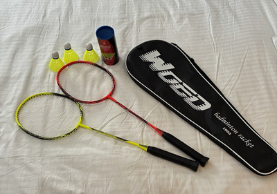 Badminton Racket Set - 2 Rackets, 3 Shuttlecocks, Carry Case
