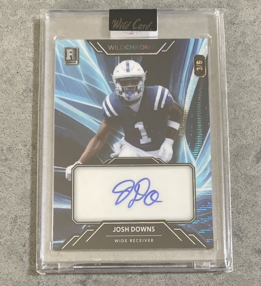 2023 Wild Card Wildchrome Josh Downs AUTO /6 SSP Colts Rookie RC Sealed In Mag