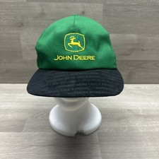 VINTAGE USA MADE JOHN DEER SNAPBACK TRUCKER HAT "NOTHING RUNS LIKE A DEERE" NICE