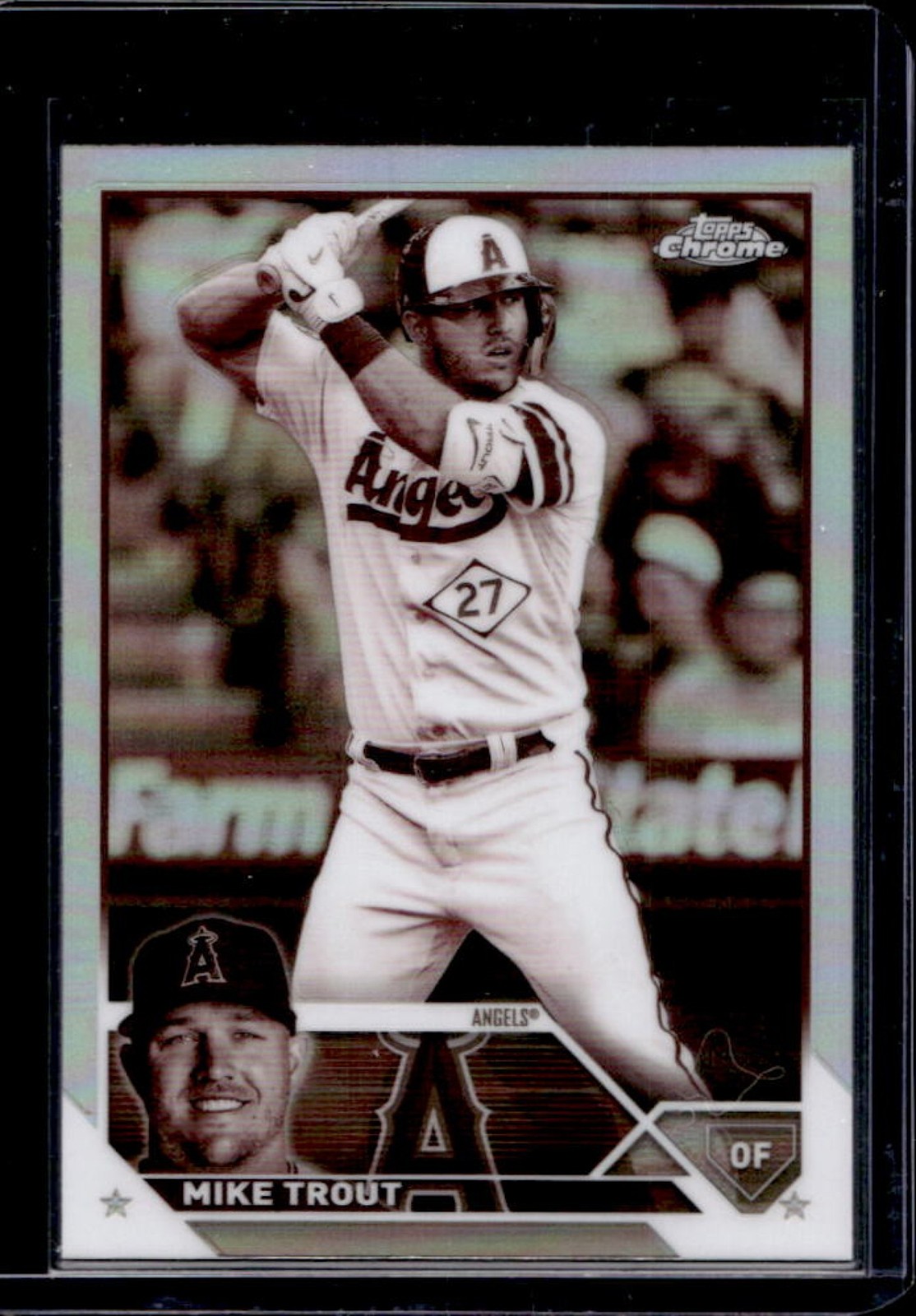 2023 Topps Chrome Mike Trout Sepia Refractor #27 Angels