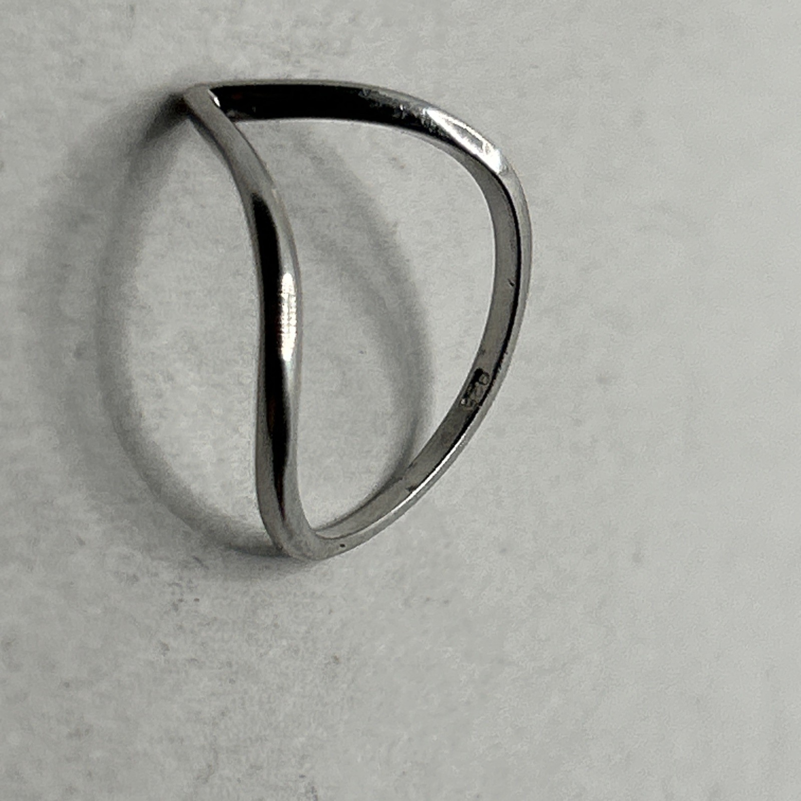 Sterling Silver V Shape Ring Stackable Ring, 925 … - image 3