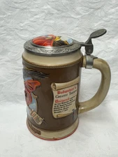 Budweiser Archives Series 1905 Ganymede Stein 1993 Ceramarte Brazil Pewter Lid