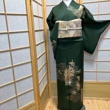 7112 Japanese Kimono Vintage Womens Silk Fabric Robe Kimono only sold