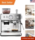 20 Bar Espresso Machine with Grinder & Milk Frother Steam Wand, 58mm Expresso...