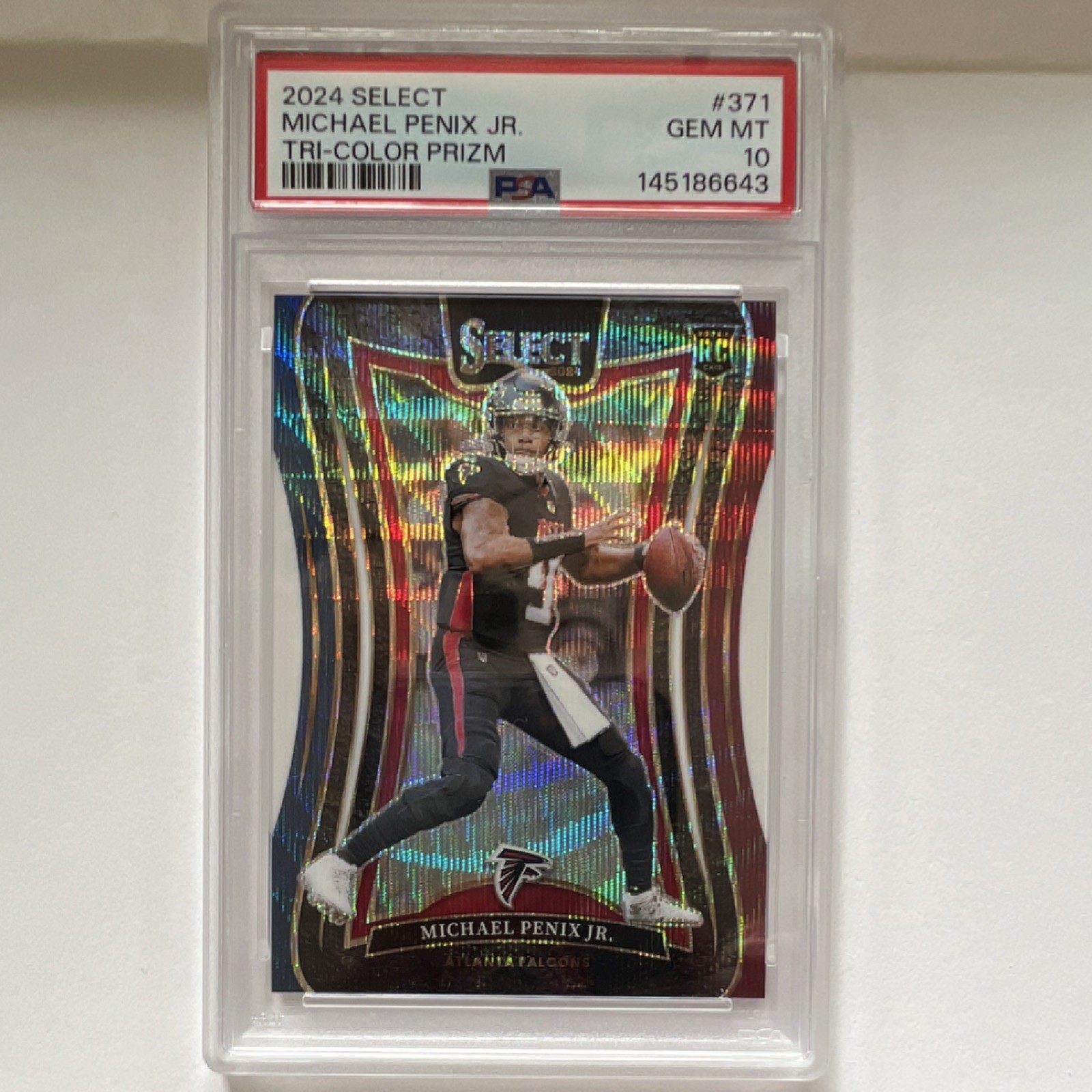 Panini Select 2024 Suite Level Michael Penix Jr. #371 Tri-Color Prizm RC /149 P…