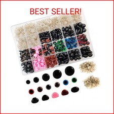 FEMBW 600PCS Safety Eyes and Noses with Washers for Stuffed Animal Amigurumi Dol