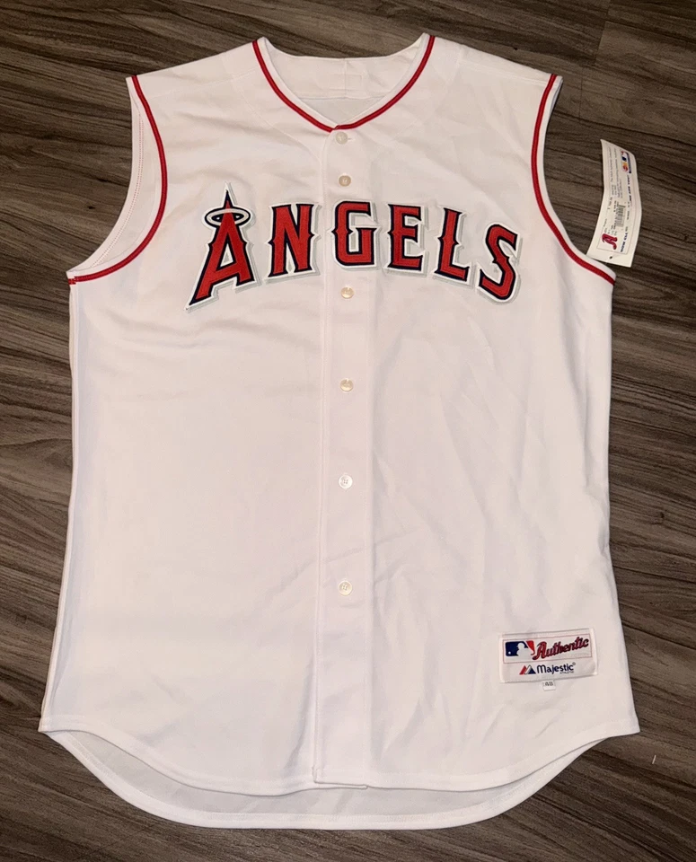 Rare Authentic Majestic MLB Anaheim Angels Sleeveless Baseball Jersey BNWT - Image 2 of 4
