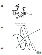 Denzel Washington & Ethan Hawke Signed Training Day Movie Script Beckett COA