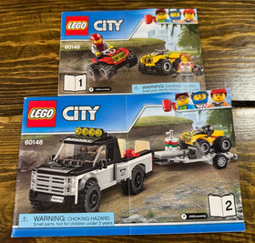 LEGO 60148 City ATV Race Team W Extra ATV Quad And Motorcycle, Mini-fig RETIRED