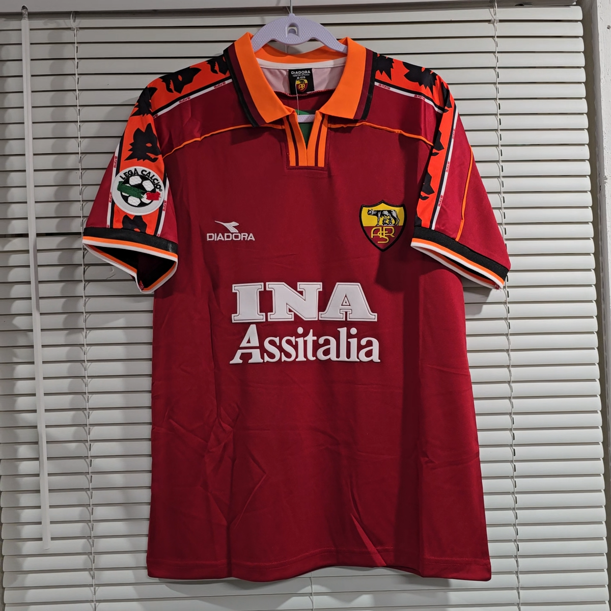 AS ROMA HOME 1998/1999 - RED - Retro Soccer - TOTTI # 10 - SMALL