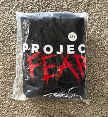 Project Fear Pull Over Hoodie 2XL Black NEW Sealed Official YouTube Merch
