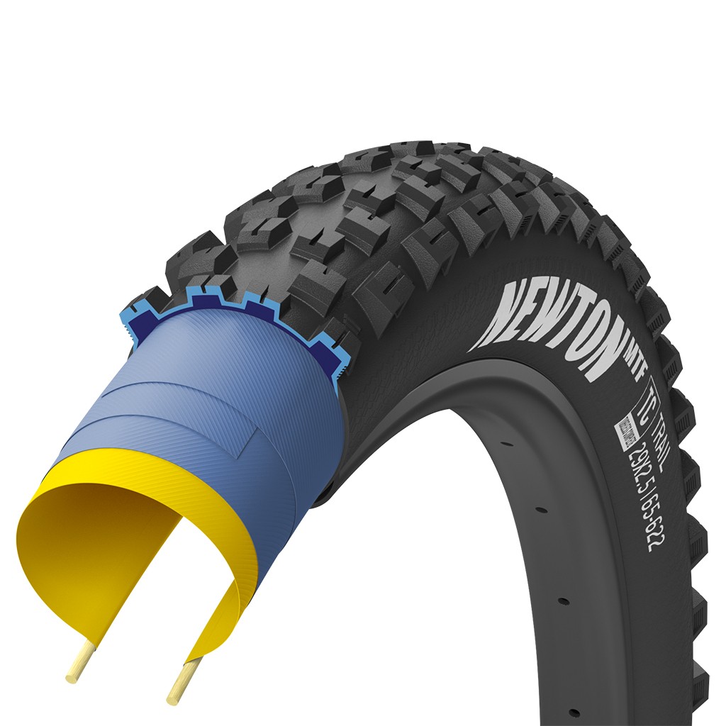 Бескамерная шина Goodyear Newton MTF 29x25 для горных велосипедов Двухслойная износостойкая и обеспечивающая сцепление 17390₽