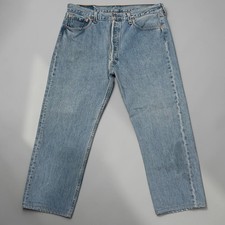 VTG Levi’s 501 Jeans Mens 34x26 Actual Light Wash Straight Made in USA 90s Y2K