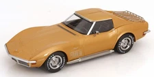 KK Scale 1:18 CHEVROLET CORVETTE C3 GOLD MET. 1972 WITH REMOVABLE ROOF PARTS