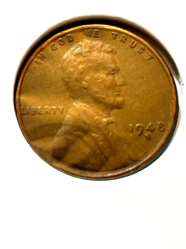 1948-S Lincoln wheat Penny, 1 cent coin
