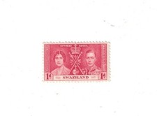 12TH MAY 1937 KING GEORGE QUEEN ELIZABETH CORONATION SWAZILAND STAMP