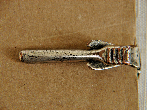 Vintage St. Christopher Pray For Us Tie Bar Clip - Foto 2 di 2