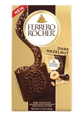   New Limited Ferrero Rocher DARK HAZELNUT Chocolate Squares Milky Bar 3.7oz
