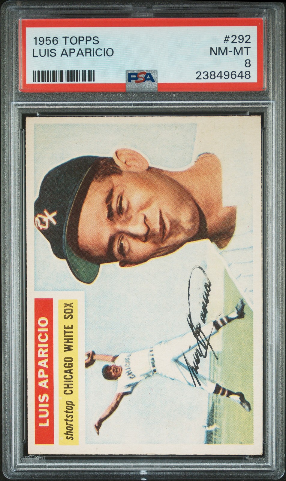 1956 TOPPS #292 LUIS APARICIO ROOKIE RC PSA 8