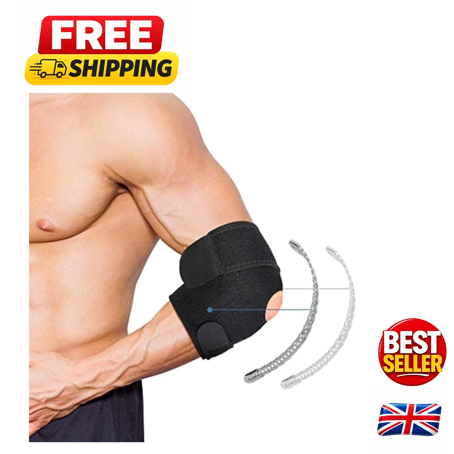 Adjustable Tennis Elbow Support Strap - Comfort & Breathability for All Ages