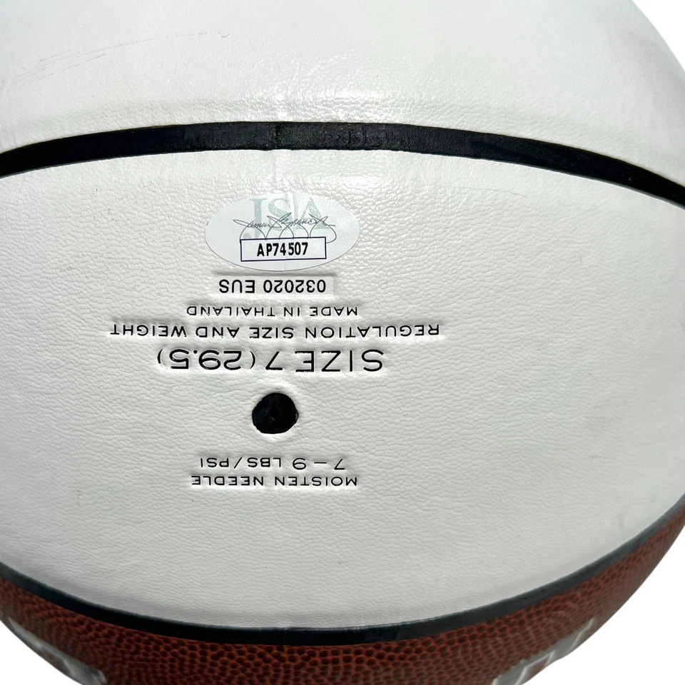 GRANT HILL SIGNED AUTOGRAPHED DUKE BLUE DEVILS LOGO NIKE BASKETBALL CHAMP JSA - Image 2 of 3