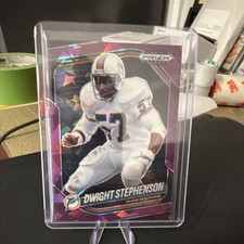 Panini Prizm Black Dwight Stephenson #82 Purple Ice Prizm /149 Dolphins 2025