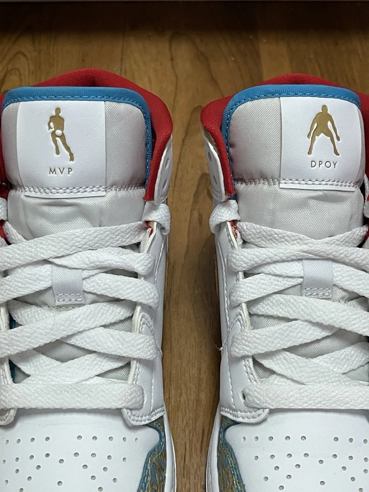 Nike Air Jordan 1 Unreleased Sample Sz 3.5y Hi Mid Gold MVP Exclusive Lot Dpoy - Image 2 of 4
