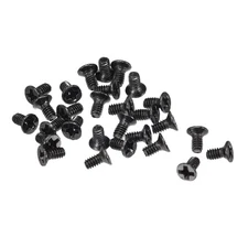 M2 x 4mm Phillips Flat Head Screws Carbon Steel Machine Screws Black 150pcs