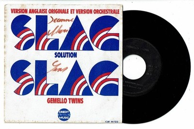 GEMELLO TWINS Vinyl 45 Umdrehungen SP 7'' SLAG SOLUTION - CREDIT MUSIC 14122