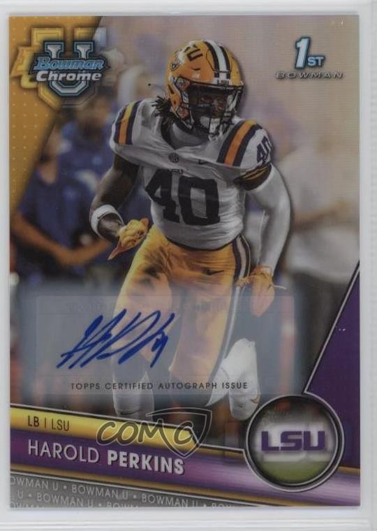 2023 Bowman U Chrome Prospect Refractor 341/499 Harold Perkins #41 Auto 1q8c