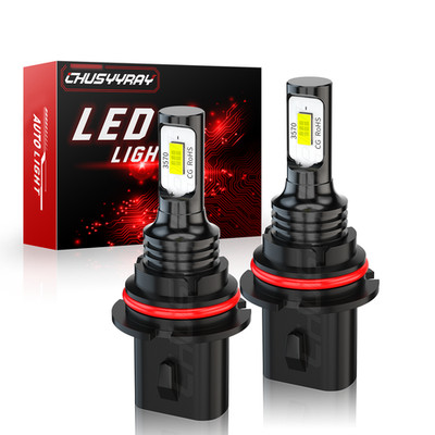 2-sides 9007 HB5 LED Headlight Bulbs Kit High Low Beam 6500K Super White Bright