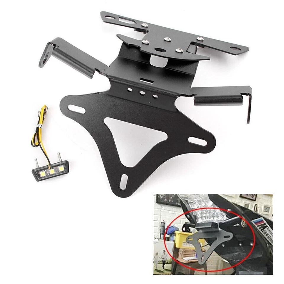 Soporte de matrícula eliminador guardabarros para BMW S1000RR S1000R 10-18 Moto Foto 2 de 4