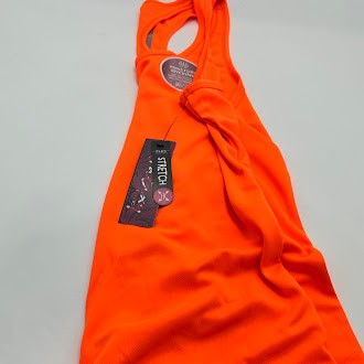 GALAXY BY HARVIC MOSTING TANK TOP BREATHABLE WICKING - WOMEN M - NEON ORANGE