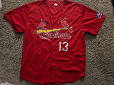 Mens -St. Louis Cards & Matt Carpenter # 13 Jersey, Size:   X-Large ,color:  Red