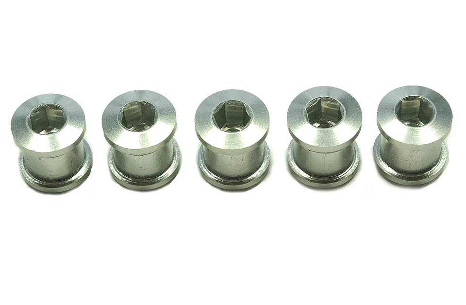 Juego de pernos de plato OMNI Racer WORLDS LIGHTEST Ultra-Lite Road Crankset: PLATEADO Foto 3 de 4