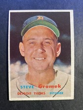 1957 Topps Baseball Steve Gromek Detroit Tigers Card #258