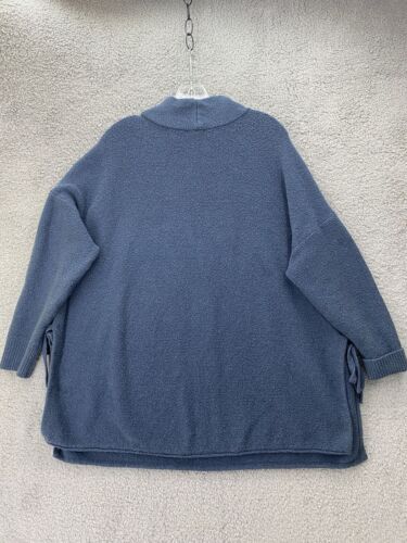 Pure Jill J.Jill maglione donna blu oversize pullover con cappuccio taglia M/L - Foto 2 di 9