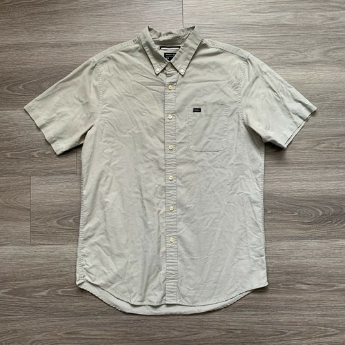 RVCA Mens Large Slim Fit Short Sleeve 