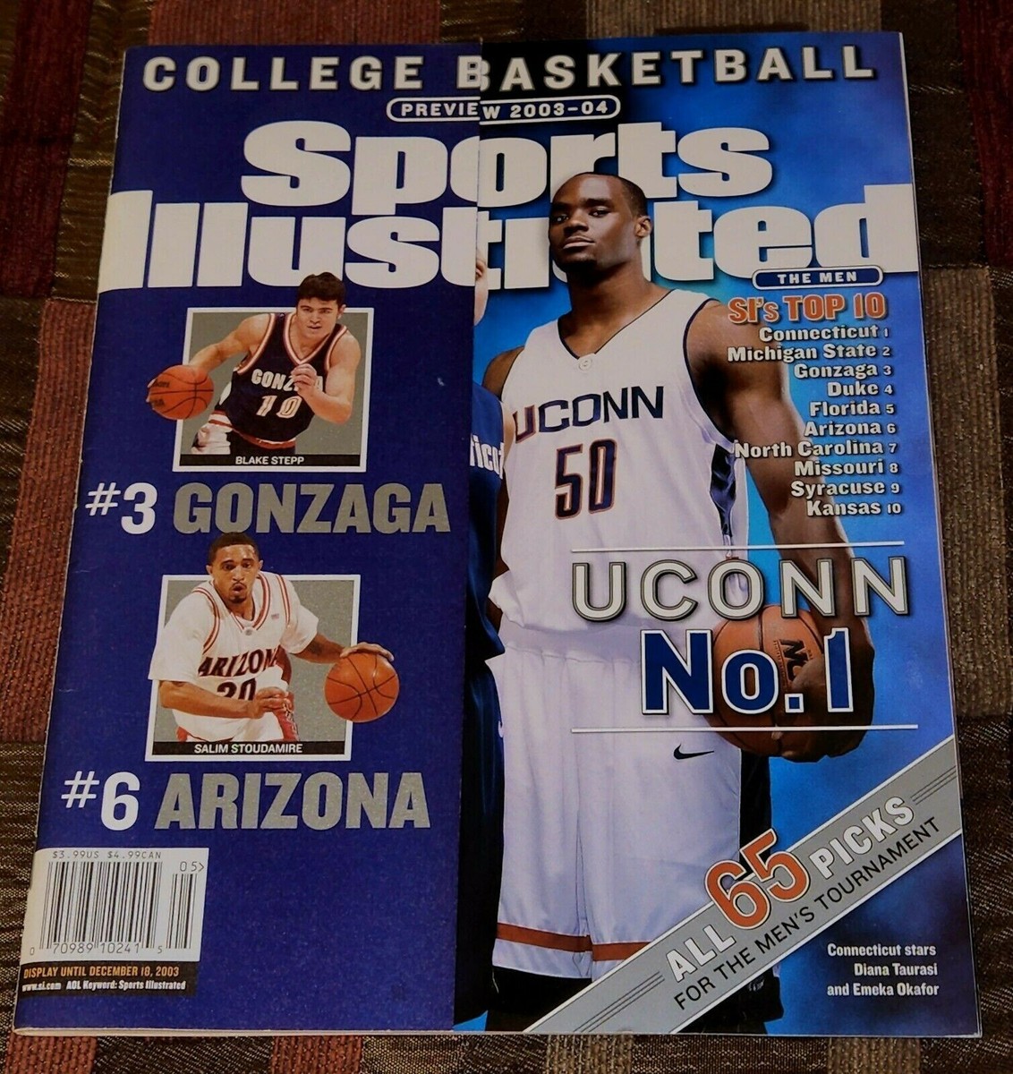 UConn Okafor & Taurasi サイン入り表紙 Diana Taurasi EMEKA OKAFOR SIGNED SPORTS ILLUSTRATED COVER